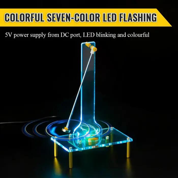 Kit électronique de balançoire électromagnétique, alimentation avec détection clignotante LED, pratique de la soudure, bricolage expérimental, 5V