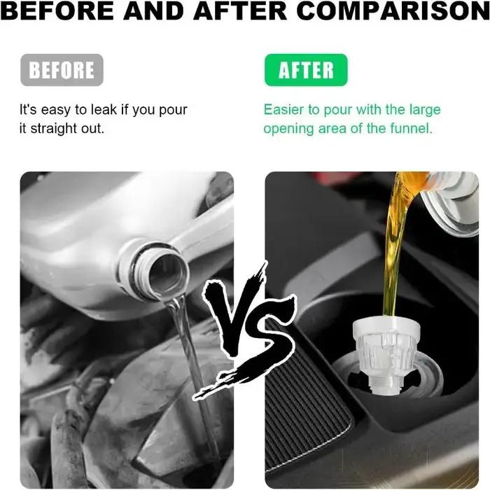 ✦ Entonnoir de remplissage d'huile pour moteur automobile