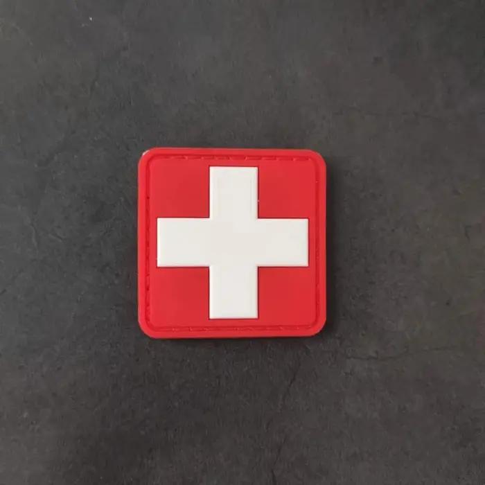 Badge de moral de sauvetage croix rouge