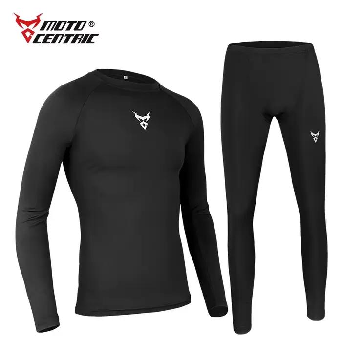 Sous-vêtements de moto motOCENTRIC, ensemble à séchage rapide, vêtements de sudation pour moto pour hommes, couches de Base, hauts et pantalons serrés et longs