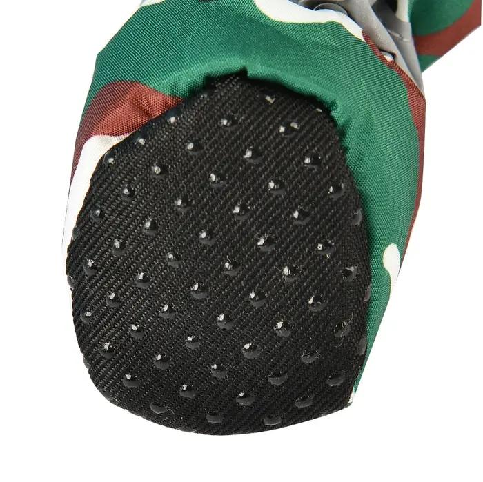 Chaussures pour chiens camouflées antidérapantes réfléchissantes pour petits et grands chiens bottes de sécurité pour déplacements extérieurs