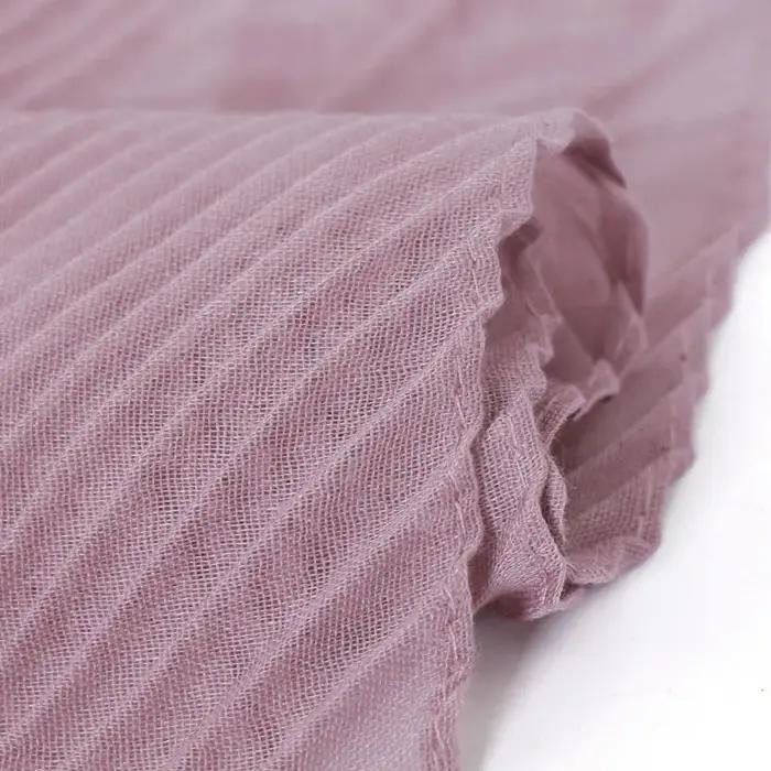 Écharpe plissée en coton pour femme, voile musulman, châle rond déformable, hijab islamique, grande
