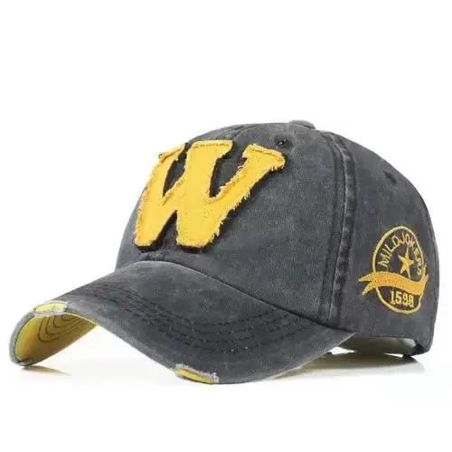 Casquette de Baseball en Denim délavée pour hommes et femmes