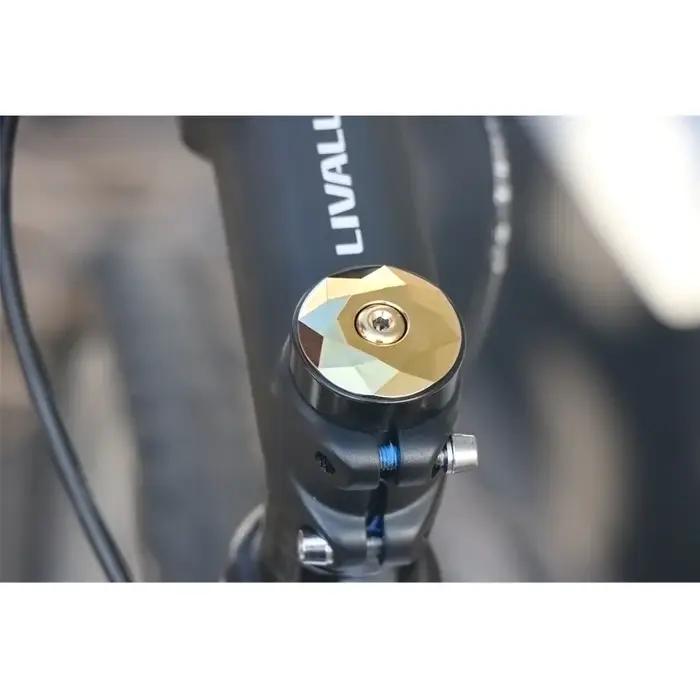 Capuchon de casque de vélo bleu brûlé, tige de vélo de route vtt, couvercle supérieur avec vis pour