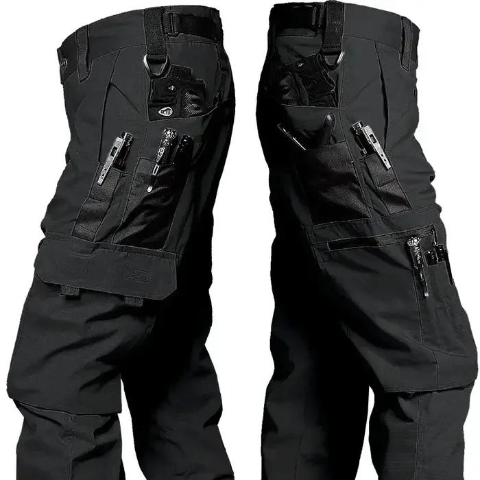 Pantalon cargo tactique homme multi-poches imperméable - Vêtement de travail outdoor randonnée printemps automne