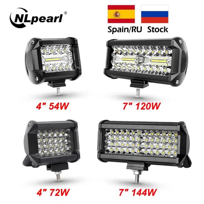 NLpear 12V 24V barre LED tout-terrain Spot inondation Combo barre lumineuse LED/lumière de travail p