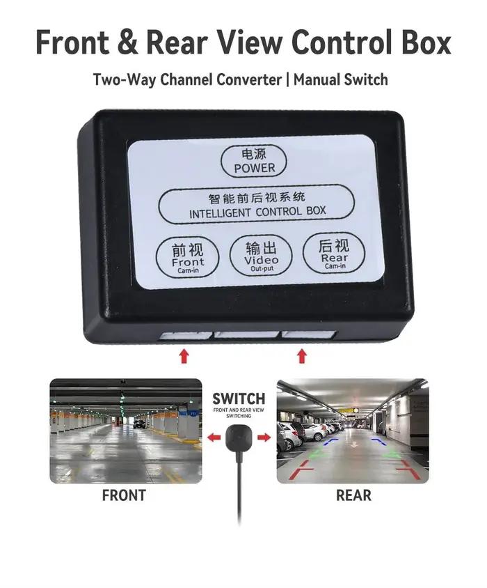 Caméra de stationnement pour voiture, convertisseur de canal vidéo, interrupteur automatique, boîte