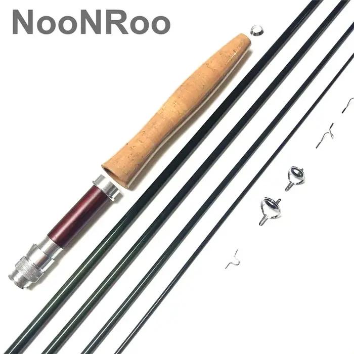 NooNRoo IM8 8ft 6 pouces 4pc 1wt tige à mouche bricolage Cambo Kit Action rapide mouche vierge avec