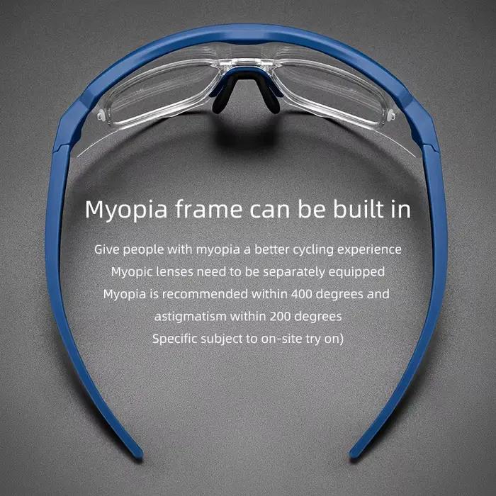 Lunettes vélo polarisées ROCKBROS 4 verres interchangeables pour VTT route avec monture myopie