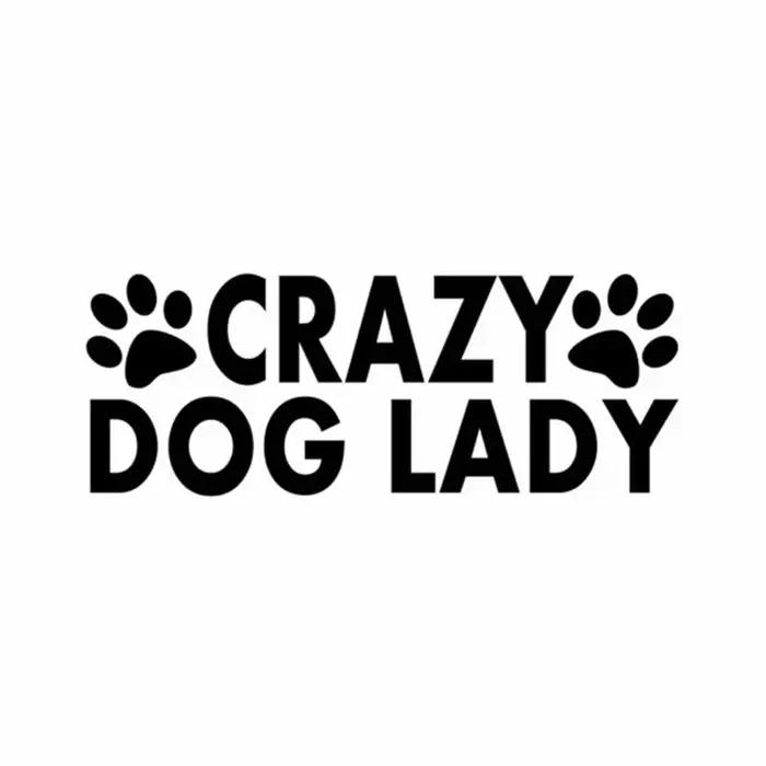 Autocollant de voiture 3D 14cm x 5.5cm, texte Crazy Dog, étiquette drôle et décalcomanies, style de