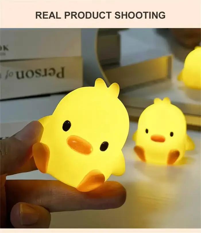 Canard veilleuse chambre décoration mignon dessin animé Animal veilleuse cadeaux de noël pour chambre d'enfants chevet lampe de couchage