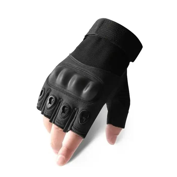 Gants tactiques sans doigts pour homme cuir synthétique nylon pour le sport chasse tir airsoft occasions spéciales