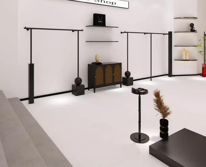 Présentoir de magasin de vêtements pour femmes