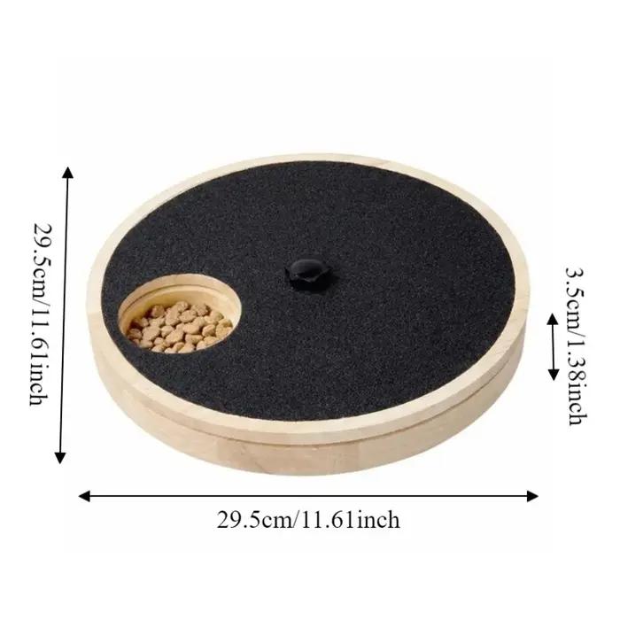 Planche à gratter rotative pour chien avec boîte à friandises et plateau de consommation lente bois durable pour chiots et chiens adultes occaions spéciales