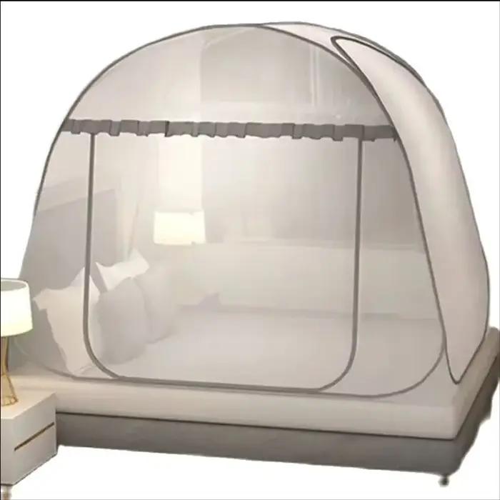 Moustiquaire à yaourt Simple, tente de Camping Portable, auvent de lit Simple et Double pour adulte,