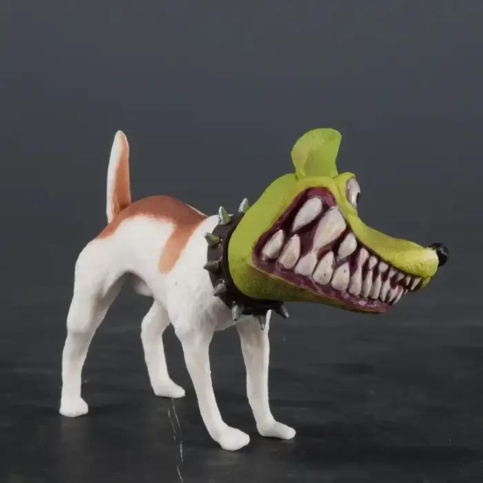 Figurines modèle 2D, Statues de chien amusantes faites à la main en déguisement