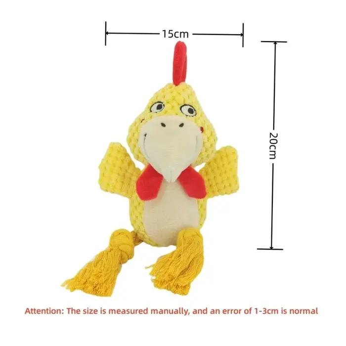 Jouet à mâcher en peluche pour chien, petit jouet cru, indestructible, résistant aux morsures, son couineur pour chiot, hochet pour animaux de compagnie, fournitures de jouets