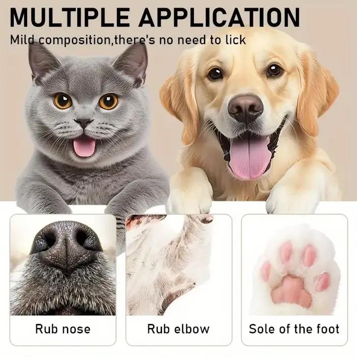 Baume pour le nez et les pattes des chiens et chats gel hydratant réparation des peaux sèches gercées usage quotidien occasions spéciales