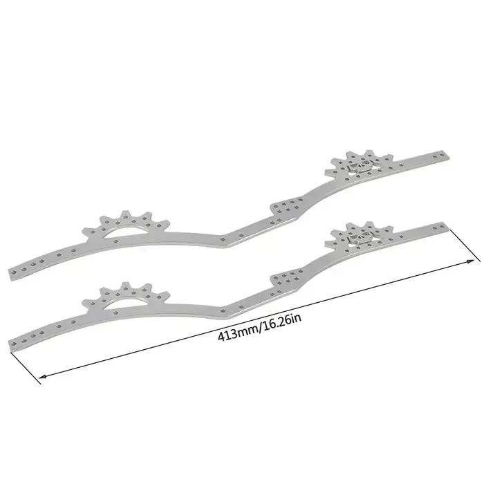 Jeu de Rails de châssis LCG en aluminium CNC, supports Panhard à montage Servo CMS pour 1/10 RC chenille SCX10 Capra Axle Cheater Rigs Comp Builds
