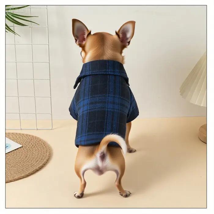 Vêtements pour chiens à carreaux printemps-été