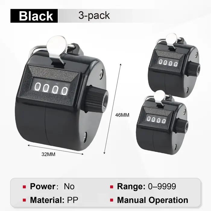 Compteur Manuel Mécanique 4 Chiffres 0-9999 en Plastique pour Comptage de Personnes Produits ou Clie