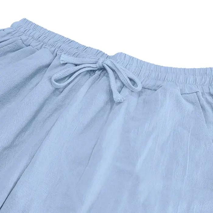 Pantalon hip-hop en coton et lin respirant pour hommes, ample et décontracté, pantalon de sport de r