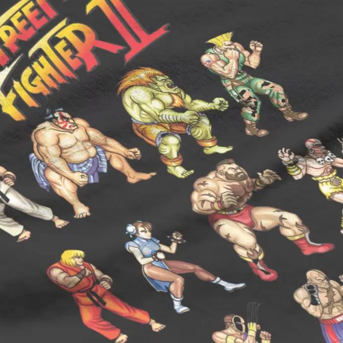 Street Fighter Street warrior imprimé t-shirt 100% coton Vintage vêtements pour hommes grande taille t-shirt imprimé