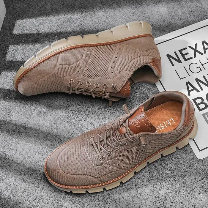 Pur noir Style britannique hommes richelieu chaussures espadrilles décontractées mocassins été respirant Plus grande