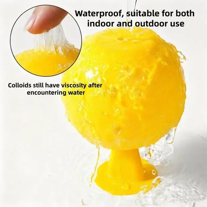 Piège à boules anti-nuisibles résistant à l'eau et au soleil pour éliminer les mouches à fruits, thrips, aleurodes et autres insectes volants usage intérieur extérieur jardin verger serre maraîchère fleurs balcon magasin produits frais