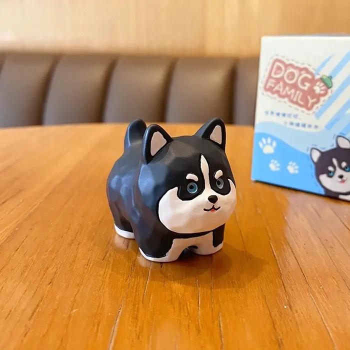 Ornements d'animaux debout de la famille des chiens, figurine en résine d'Auckland, ameublement, déc