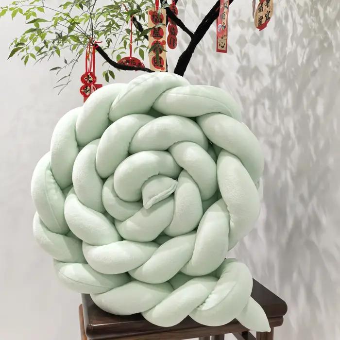 1M/2M/3M/4M bébé pare-chocs lit tresse noeud oreiller coussin pour infantile berceau protecteur lit chambre décor ensemb