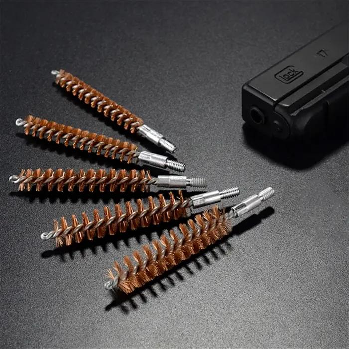 Kit de tête de brosse de nettoyage pour pistolet, 5 pièces/ensemble, 9mm.30 7.62mm.22 5.56mm.40.45 12GA 20GA, outil de nettoyage pour fusil de chasse