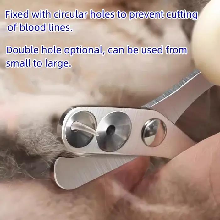 Coupe-ongles professionnel pour chat avec double trou