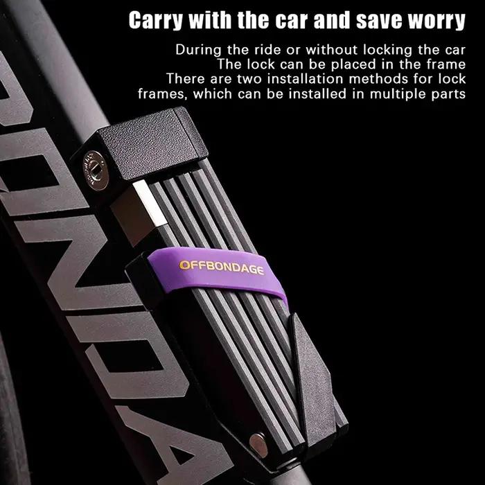 Verrou antivol pour vélo par OFFBONDAGE ; Cadenas pliable et durable pour motos et scooters ; Accessoire idéal