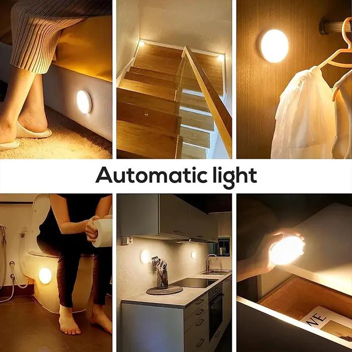 Veilleuse LED avec détecteur de mouvement aste par USB, base magnétique, éclairage mural, lampe de n