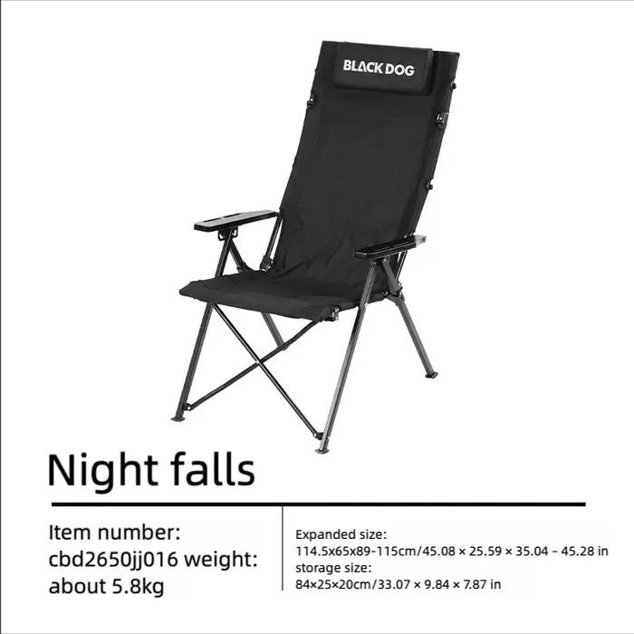 Chaise pliante d'extérieur Blackdog à 5 positions réglables