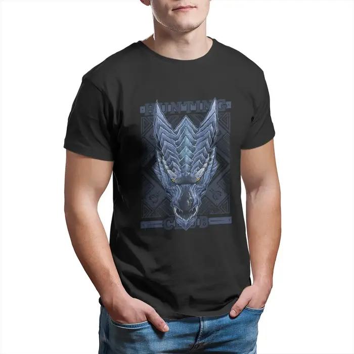 T-shirt Loup-Garou Monster Hunter coton pur style décontracté pour hommes occasions spéciales et quotidienne