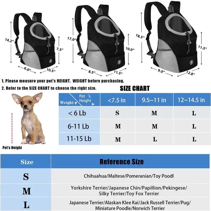 Sac à dos pour chien en nylon mode universel pour chiots et petits chiens occasions spéciales randonnée camping vélo