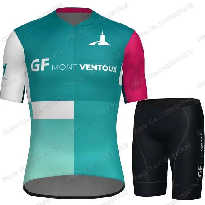 Maillot de cyclisme GF Mont Ventoux 2026 ensemble manches courtes vêtements de cyclisme été costume de chemise de vélo de route pour hommes cuissard à bretelles pour vélo occassions spéciales
