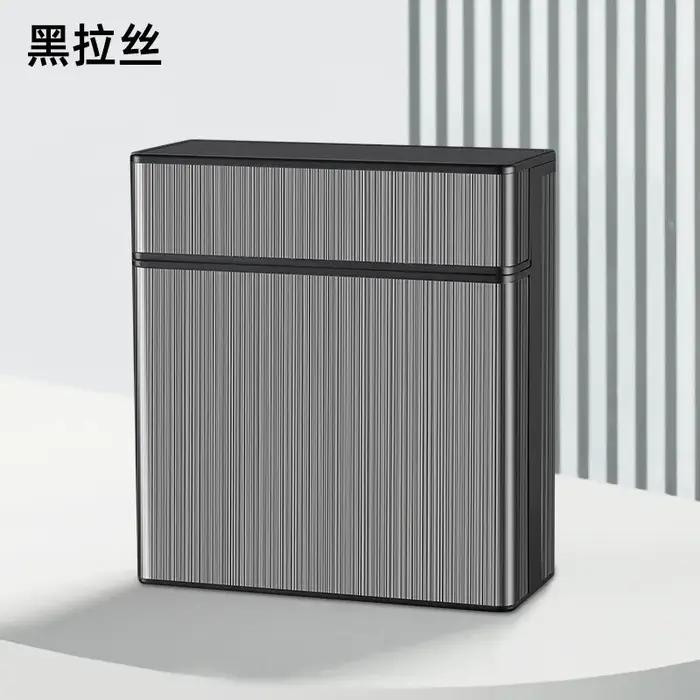 1 pièces étui à cigarettes pour King Size 40 branche capacité boîte à cigarettes en alliage de Zinc Portable mince boîtes à cigares Cigarettes de poche
