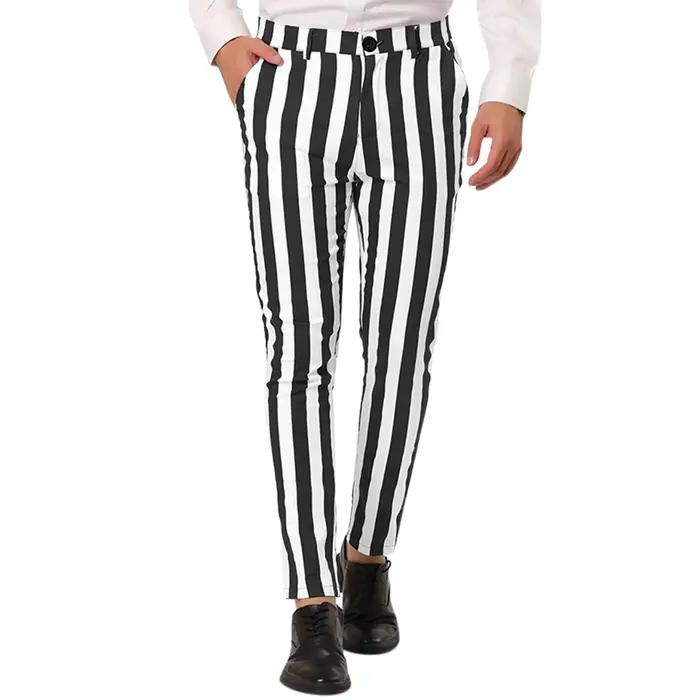 Pantalon homme été automne rayé grande taille frais casual sweatpants Harajuku mode streetwear
