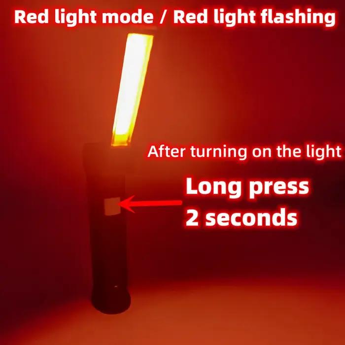 Lampe de poche LED COB portable aste par USB, lampe de travail, lanterne magnétique, lampe de face a