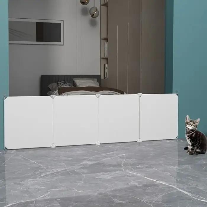 Barrière de sécurité pour animaux de compagnie en plastique renforcé à double verrouillage