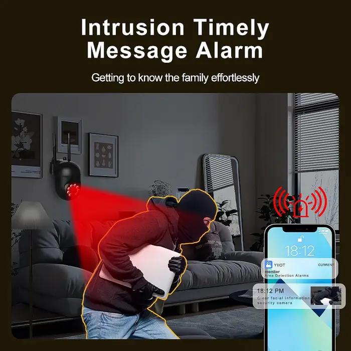Caméra de sécurité intérieure WiFi 2MP HD avec vision nocturne pour surveillance bébé et CCTV sans fil