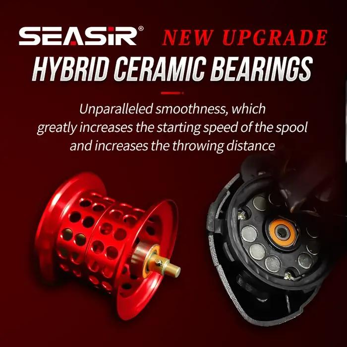 SEASIR Mansory – moulinet de pêche Baitcasting Ultra léger en Fiber de carbone, bobine hybride en cé