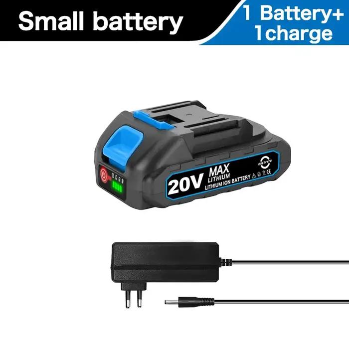 Clé à chocs lithium-ion rechargeable avec chargeur pour travaux manuels et construction en argent brun or orange