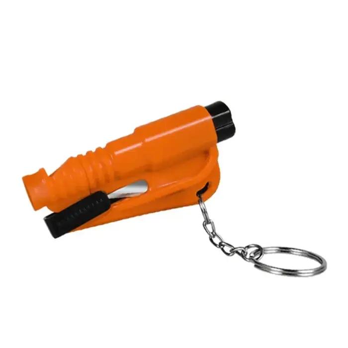 Marteau de sécurité avec sifflet de sauvetage coupe-ceinture de sécurité brise-vitre outil d'évacuation d'urgence compact pour voiture occasions spéciales sécurité routière