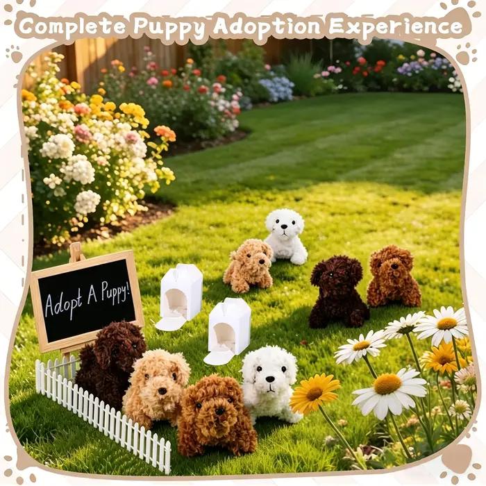 Lot de 12 à 36 animaux en peluche chien 'Adopt A Puppy' pour fêtes