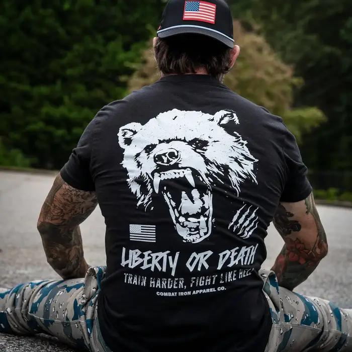 T-shirt pour homme Liberty or Death Fight Like Hell