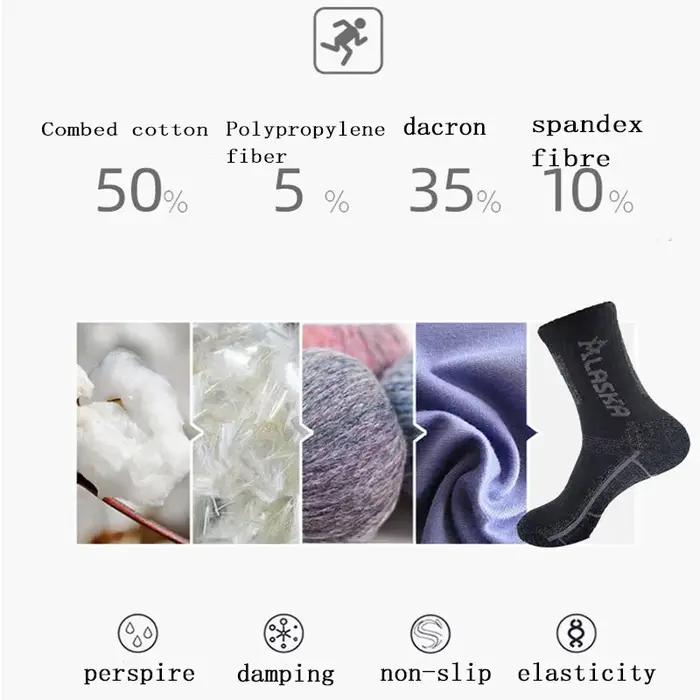 Pack 3 Paires Chaussettes Homme Hiver Professionnelles Sport Outdoor Randonnée Ski Chaleur